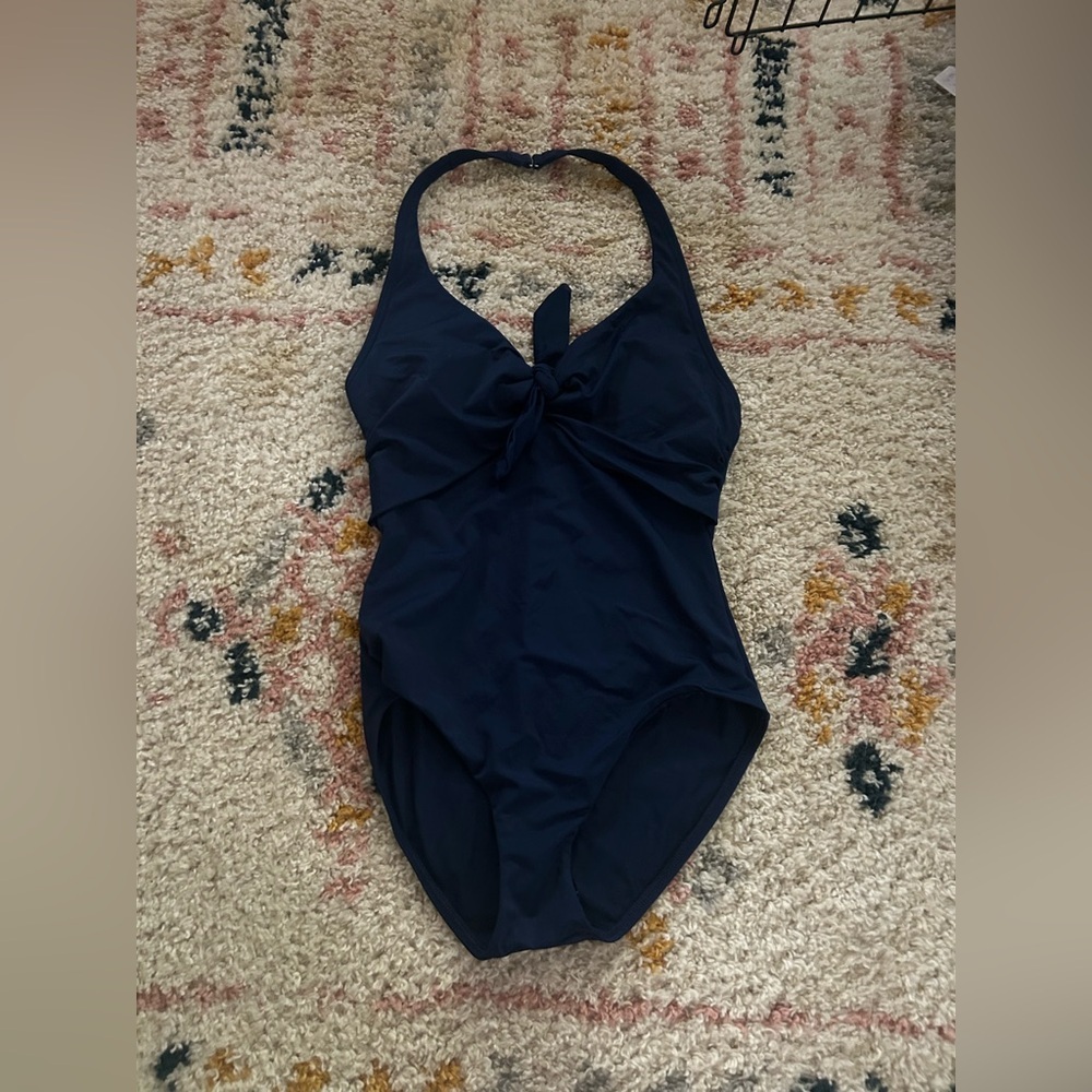 Loft navy‎ halter swimsuit new with tags